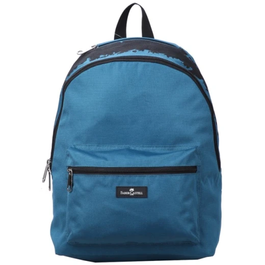 Faber-Castell Energetic Bag 1 Compt Backpack, Petrol Blue& Black Ribbon Faber-Castell Energetic Bag 1 Compt Backpack, Petrol Blue& Black Ribbon