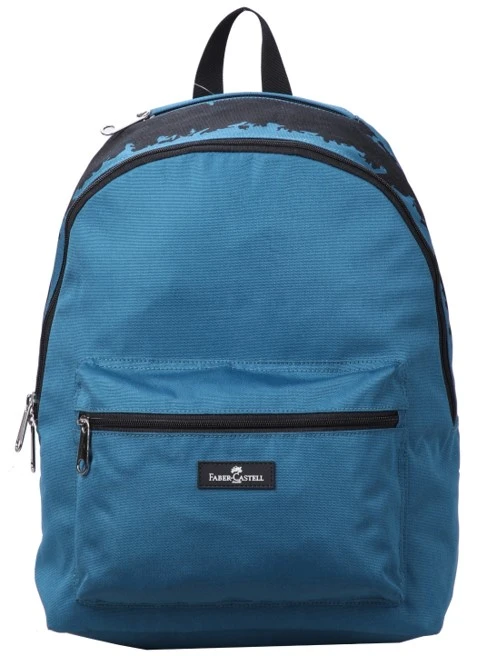 Faber-Castell Energetic Bag 1 Compt Backpack, Petrol Blue& Black Ribbon - فابر كاستل