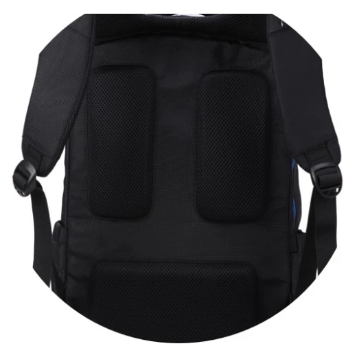 FaberCastell Urban Bag 2 Compt Backpack, Black&Blue Zipper Leather - فابر كاستل - Image 3