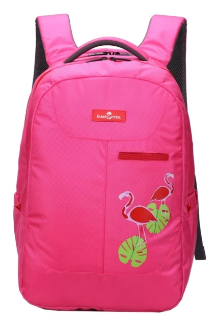 FaberCastell Urban Bag 2 Compt Backpack, Pink&Flamingo - فابر كاستل