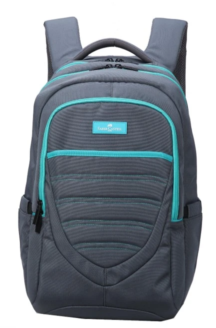 FaberCastell Weekend Bag 3 Compt Backpack, Blue&Green - فابر كاستل