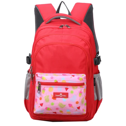 Faber-Castell School Bag 4 Compt Backpack, Rad&Pink Ice Cream Faber-Castell School Bag 4 Compt Backpack, Rad&Pink Ice Cream