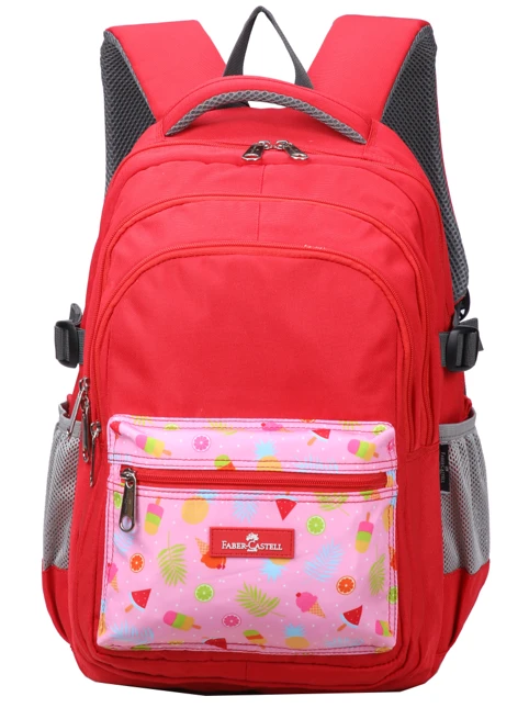 Faber-Castell School Bag 4 Compt Backpack, Rad&Pink Ice Cream - فابر كاستل
