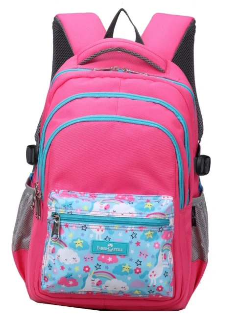 Faber-Castell School Bag 4 Compt Backpack, Rad& Turquise Unicorn - فابر كاستل