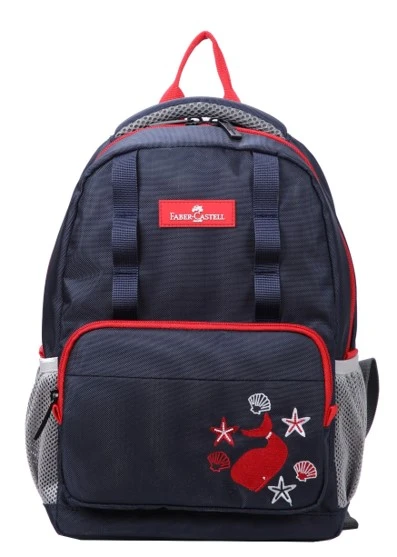 Faber-Castell The Minies Bag one Compt Backpack,Dark Blue &  Red Whale - فابر كاستل