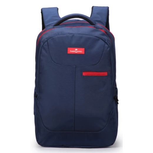 FaberCastell Urban Bag 2 Compt Backpack, Dark Blue&Red Zipper FaberCastell Urban Bag 2 Compt Backpack, Dark Blue&Red Zipper