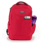 FaberCastell Urban Bag 2 Compt Backpack,  Red&Grey Zipper - فابر كاستل