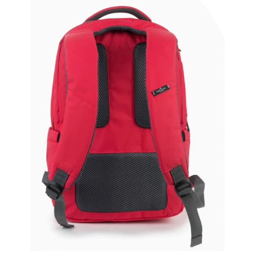 FaberCastell Urban Bag 2 Compt Backpack,  Red&Grey Zipper - فابر كاستل - Image 3