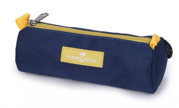 Faber Castell Small Pencil Case 1-Compartment, Dark Blue&Olive Green - فابر كاستل