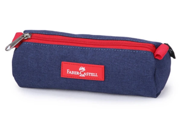 Faber Castell Small Pencil Case 1-Compartment, Dark Blue&Watermelon - فابر كاستل