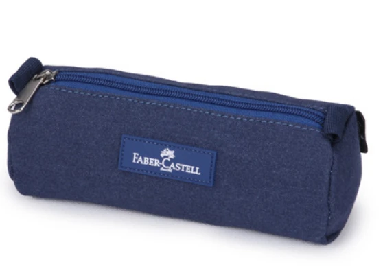 Faber Castell Small Pencil Case 1-Compartment, Dark Blue&Blue Cactus - فابر كاستل
