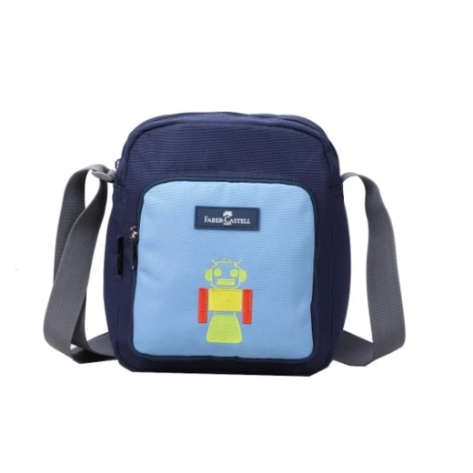 Faber Castell Insulated School Lunch Bag 4-Compartment, Dark Blue&Blue Robot Faber Castell Insulated School Lunch Bag 4-Compartment, Dark Blue&Blue Robot