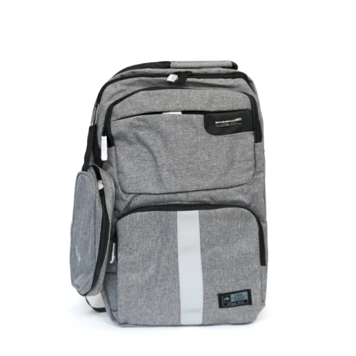 Glossy Bird School Bag with Pencil Case, Light Gray, 45 cm Glossy Bird School Bag with Pencil Case, Light Gray, 45 cm