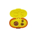 Keyroad Tris Jumbo 3-hole plastic sharpener , with tank, orange - كيرود