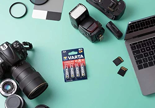 بطاريات Varta 4706 Alkaline Max Tech AA ، 4 عبوات (أزرق / أحمر) - فارتا - Image 2