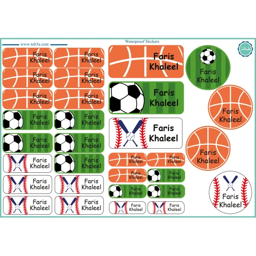Tob3a Waterproof Stickers, Footballs Tob3a Waterproof Stickers, Footballs