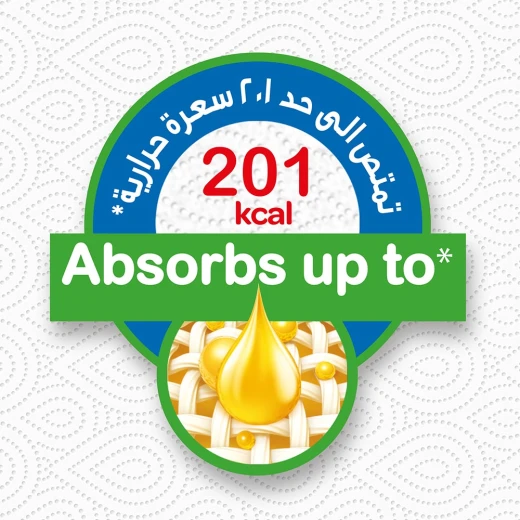 مناديل ورقية للمطبخ لامتصاص 201 سعرة حرارية, 4 رول من ماركة كلينيكس - كلينكس - Image 4