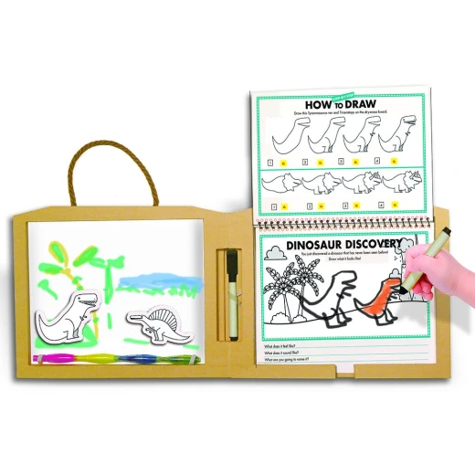 Green Start Play, Draw, Create Dinosaurs Reusable Drawing & Magnet Kit - انوفاتيف كيدز جرين - Image 3