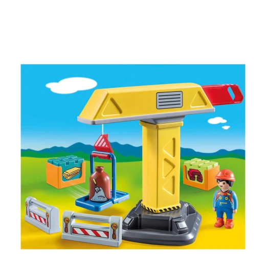 Playmobil Children's Construction Crane Set - Playmobil - Image 2