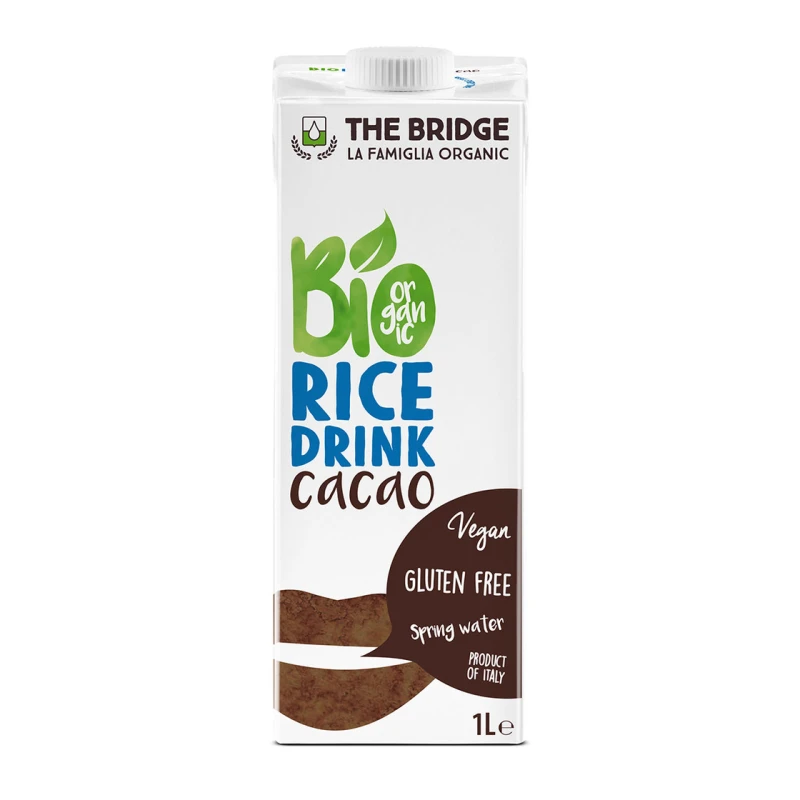 The Bridge Brazil Rice Drink With Cocoa 1L, Organic - ذا بريدج بيو