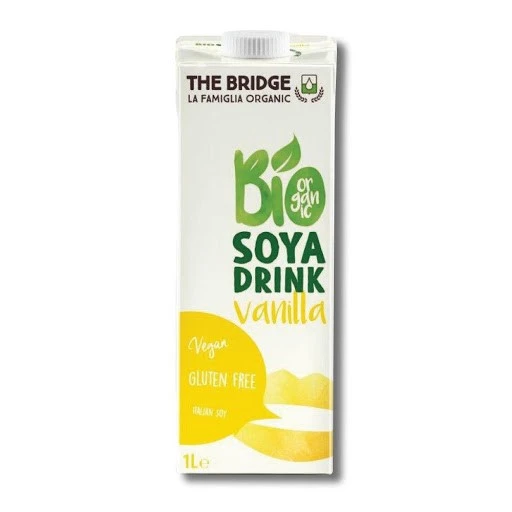 The Bridge Brazil Soy Drink Vanilla 1L, Organic - ذا بريدج بيو