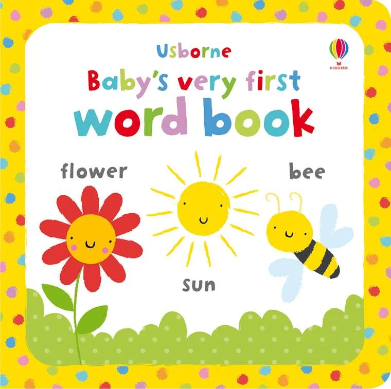 كتاب كلمات الطفل الأولى التعليمي الملون تعلم كتاب طفل صغير 10 صفحات تنمية اللغة المبكرة - يو إس بورن