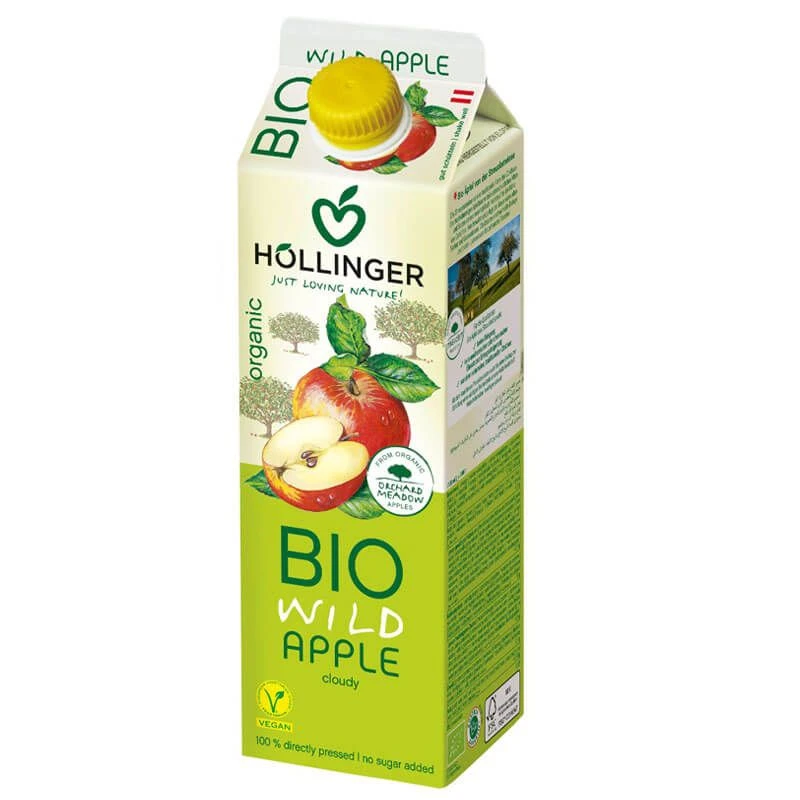 Hollinger Organic Juice Wild Apple Flavor 1 Liter - هولينجر