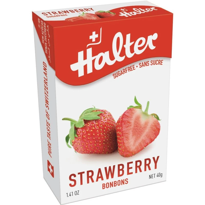 Halter Strawberry Sugarfree Bonbons 40 جرام - هالتر