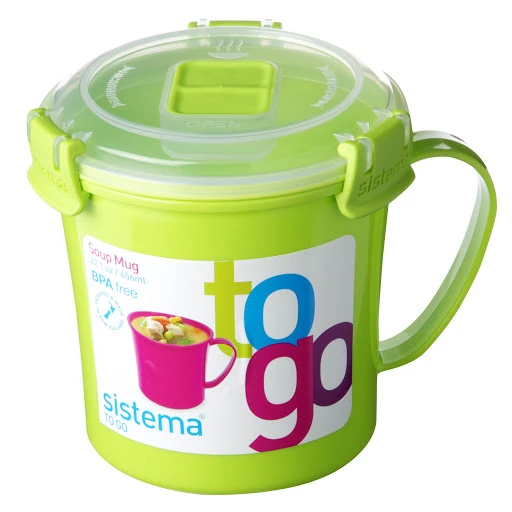 Sistema To Go Microwave Soup Mug - 656 ml, Green Sistema To Go Microwave Soup Mug - 656 ml, Green