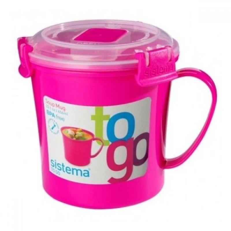 Sistema To Go Microwave Soup Mug - 656 ml, Pink - سيستما