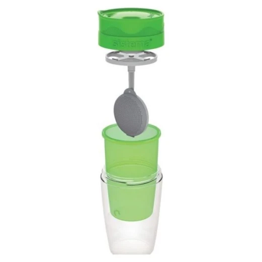 Sistema Twist Sip Tea To Go Travel Mug With Filter, Red - سيستما - Image 2