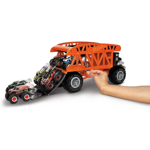 Hot Wheels Monster Trucks Transporter, from 3 years - هوت ويلز - Image 5