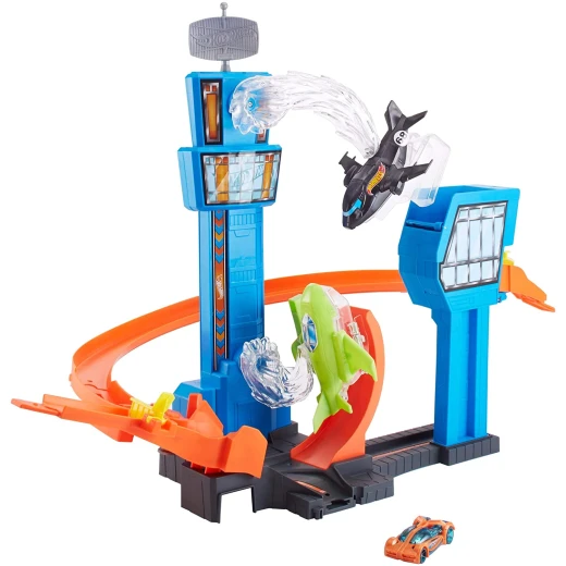Hot Wheels Jet Jump Airport Track Play Set Motorized Jet Action 1 Vehicle Included - هوت ويلز - Image 2