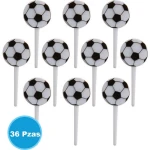 Amscan - Soccer Ball Cupcake Plastic Picks - 36 pcs - أمسكان
