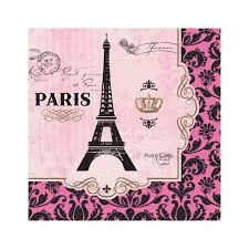 Amscan - A Day In Paris Birthday Party Disposable Lunch Napkins X16 pieces - أمسكان - Image 2