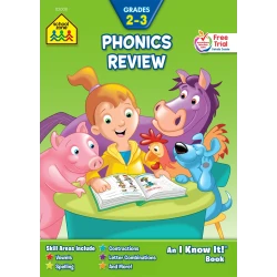 School Zone Phonics Review 2-3 Workbook, 32 pages