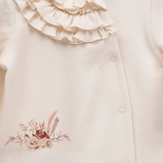 Kitikate Overalls For Girls With Ruffles Elegant 6-9 Months - كيتيكيت - Image 2