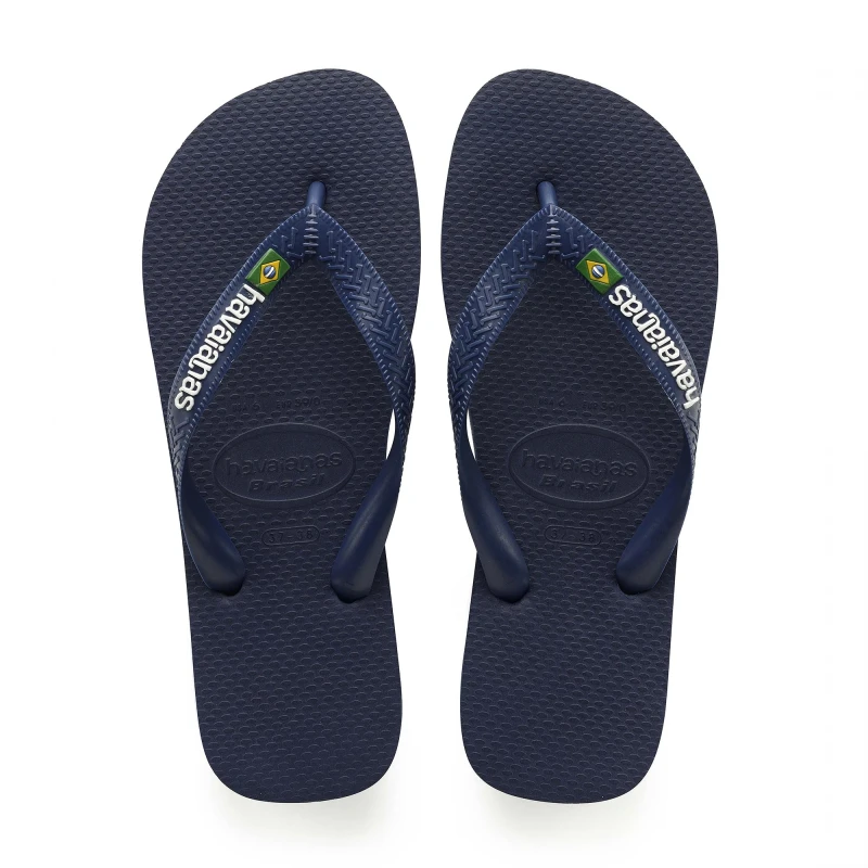 Havaianas Brasil Logo Navy Blue 37/38 - هافياناس