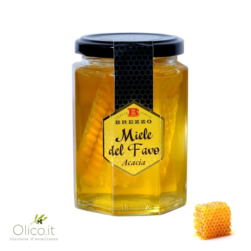 Acacia Honeycomb in glass jar 350 gr