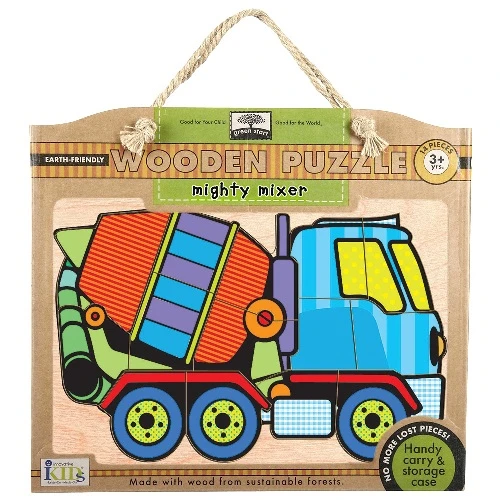 Wodden Puzzles -Mighty Mixer - انوفاتيف كيدز جرين