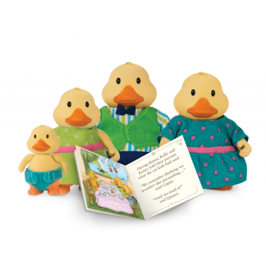 Li'l Woodzeez The Quickquack Duck Family with storybook Li'l Woodzeez The Quickquack Duck Family with storybook