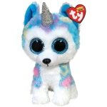 Ty- Beanie Boo's-Helena The Husky Soft Toy 15 cm, White/Blue - Ty