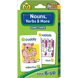 School Zone Nouns Verbs & More Game Cards for Kids: Educational Word Games for Vocabulary Building