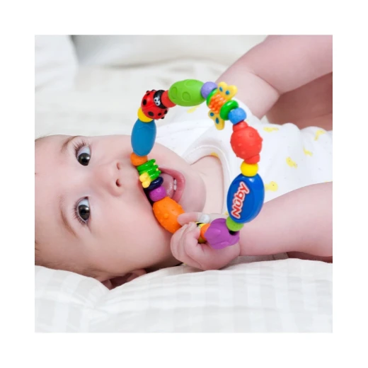 Nuby Hard / Soft Teether Bug-a-Loop, 3m+ - نوبي - Image 3