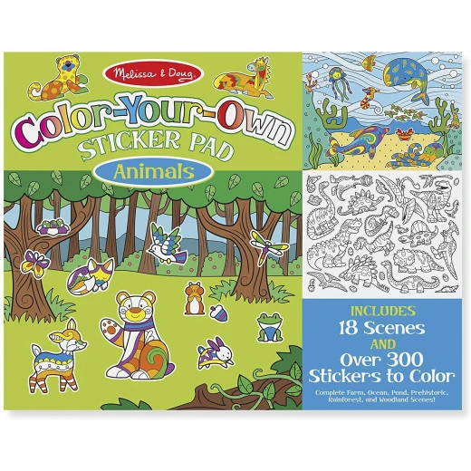 Melissa & Doug Color-Your-Own Sticker Pad - Animals