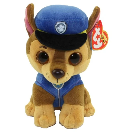 Ty Paw Patrol - Chase with Glitter Eyes 15 cm - Large Ty Paw Patrol - Chase with Glitter Eyes 15 cm - Large