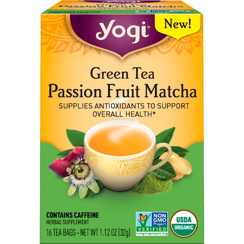 Yogi Tea, Green Tea, Passion Fruit Matcha - يوجي