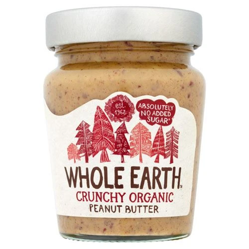 Whole Earth Crunchy Organic Peanut Butter 227g - هول إيرث