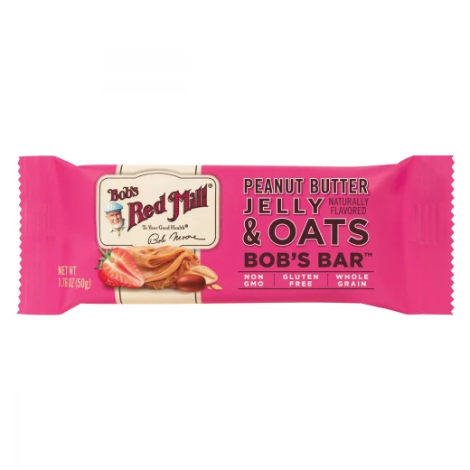 Bobs Red Mill Peanut Butter Jelly & Oat Bar 50g Bobs Red Mill Peanut Butter Jelly & Oat Bar 50g