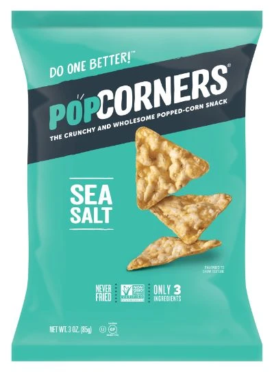 POPCORNERS Popcorn Chips Sea Salt 28g - بوب كورنرز